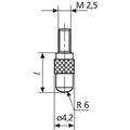 Mahr 4360007 M&#229;lespiss 902 L= 4,0 mm M2,5 innfesting - st&#229;l