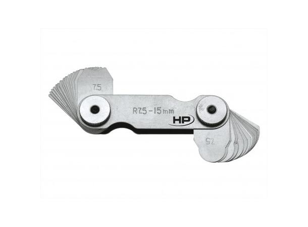 Helios 0604 202 radiuslære 1,0 - 7,0 mm Totalt 17 stk 