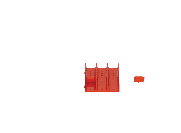 Famepla 04-30030 plastdelere 3-delt Størrelse 150 x 150 x 27 mmh - 9 x 9 eh 