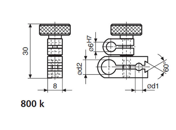 Mahr 4305891  800 k8 Universal clamp 
