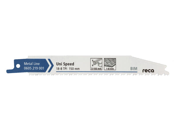 RECA BAJONETTSAGBLAD 150 18-8TPI 10PK UNISPEED 