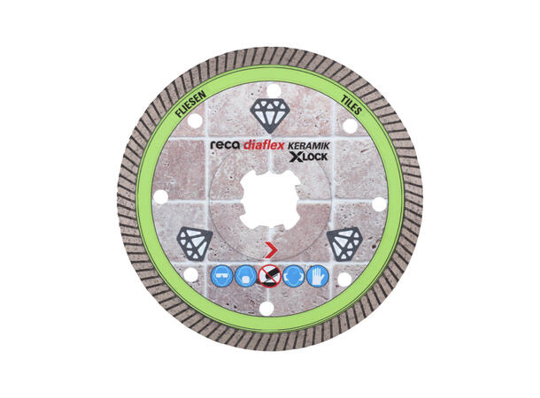 RECA DIAMANTSKIVE 125MM X-LOCK KERAMIKK FOR STEIN OG HARDE FLISER 