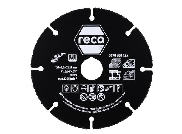 RECA KUTTESKIVE MULTICUT 125X2X22,2 2STK Carbide 