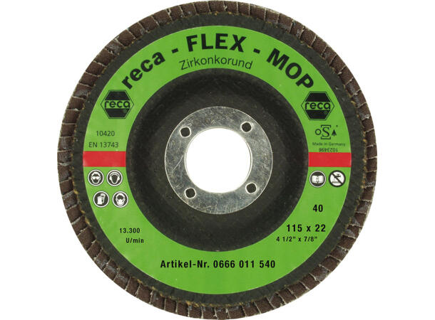 RECA LAMELLSKIVE 125 K80 FLEX MOP 25PK FLAPDISK 