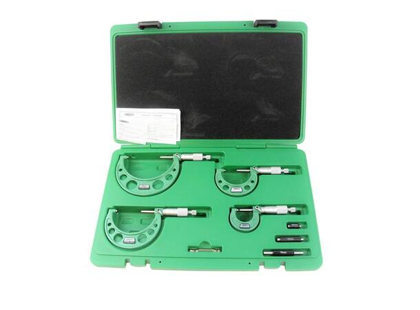 Insize 3203-1004A mikrometersett 0-100mm Levert i eske med innstillingsstaver 