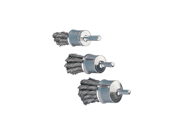 RECA STÅLBØRSTE FLETTET RUSTFRITT 19 mm 6MM TANGE 
