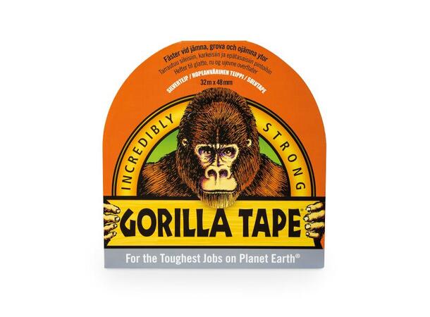 GORILLA TAPE LERRET SØLV 32M X 48MM 32 meter 