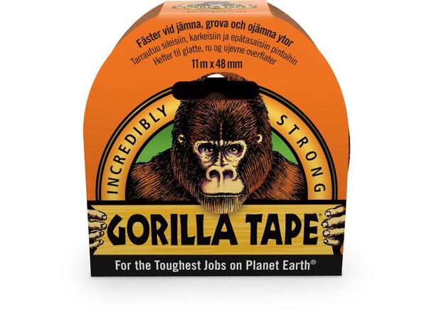 GORILLA TAPE LERRET SVART 11M X 48MM 