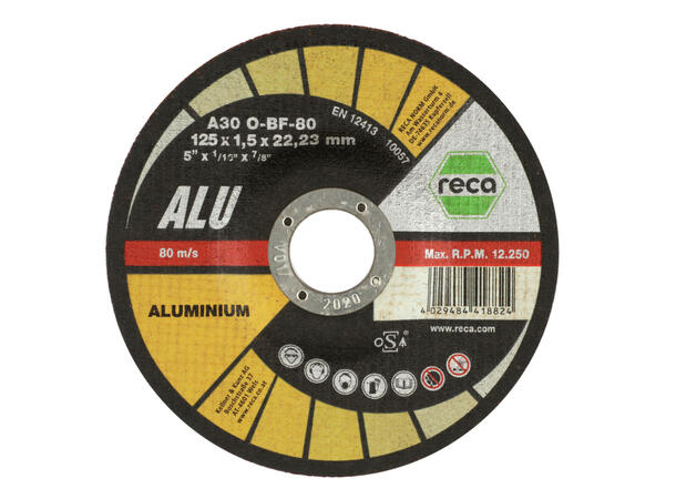 RECA KUTTESKIVE ALU 125X1.5X22.23 1PK For Aluminium 