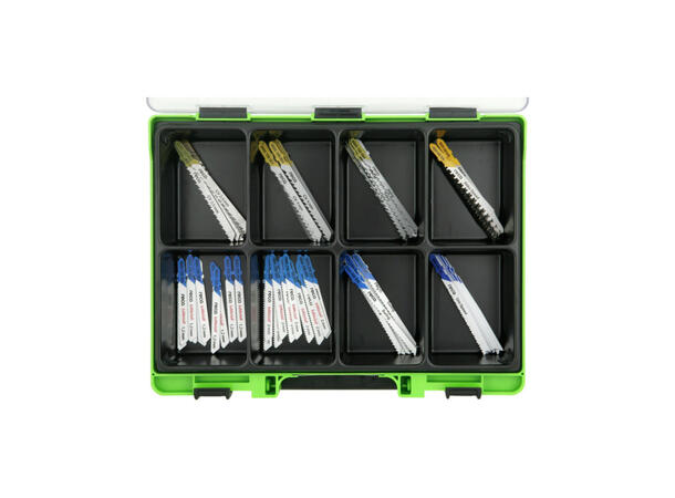 RECA STIKKSAGBLAD SORTIMENT 80 BLADER FOR TRE METALL OG PLAST I VISO BOKS 