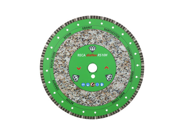 RECA DIAMANTSKIVE RS10H DIAFLEX PREMIUM FOR HARDE MATERIALER 