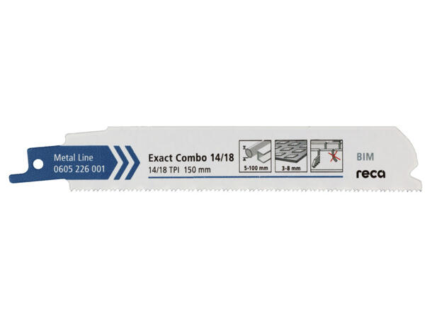 RECA BAJONETTSAGBLAD 14/18TPI 10PK 150 15-18TPI EXACTCOMBO 