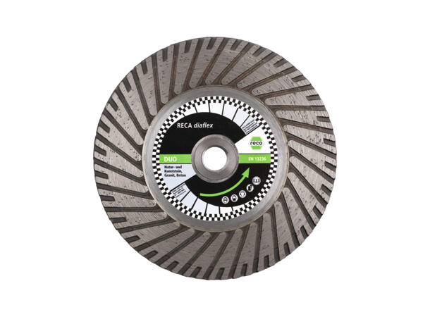 RECA DIAMANTSKIVE DUO RS10B 125MM M14 KUTT OG SLIP MED SAMME SKIVE S-7,5mm 