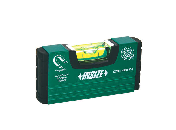 Insize 4912-100 Støtsikkert vater 100mm med magnetisk base 