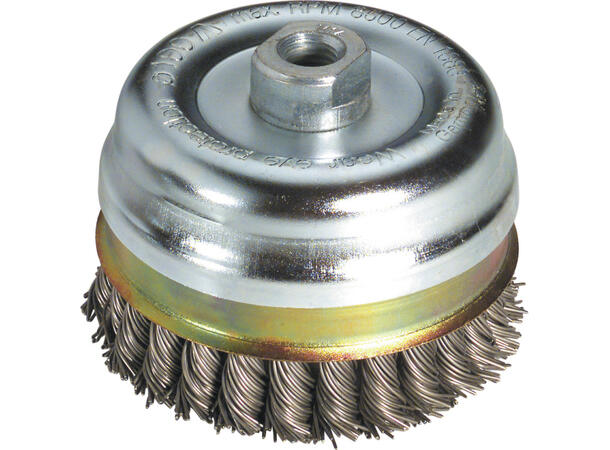 RECA STÅLBØRSTE KOPP  80X0,8 MM M14  FLETTET 