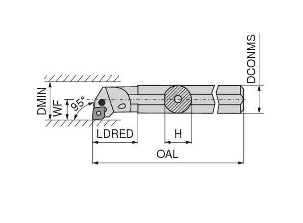 CERATIZIT A32S PCLNR 12 MAXILOCK N INTERNAL TOOLHOLDER 