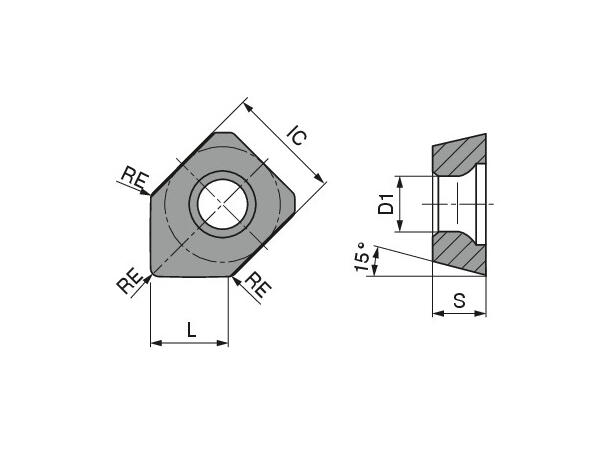 CERATIZIT XDHW 1204AEFN H216T CARBIDE MILLING INSERT 