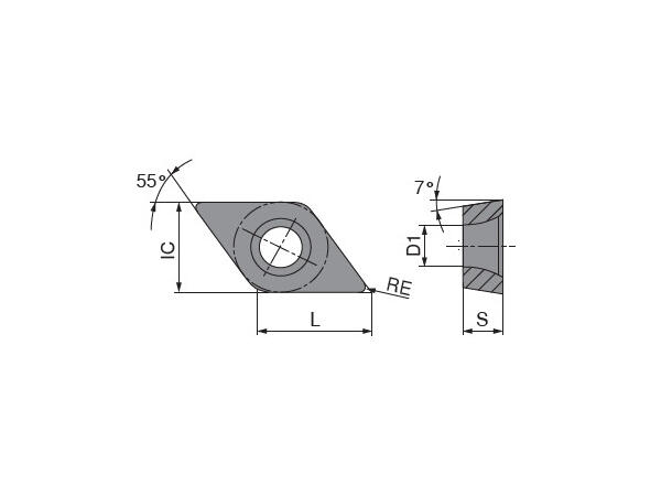 CERATIZIT DCGT 070202FN-25P H210T CARBIDE TURNING INSERT 