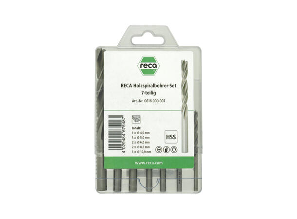 Reca TREBOR M STYRESPISS 7 DELER 1X4MM 1X5MM 2X6MM 2X8MM 1X10MM 