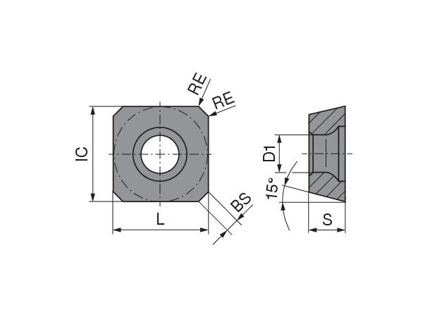 CERATIZIT SDHW 1204AEEN H216T CARBIDE MILLING INSERT 