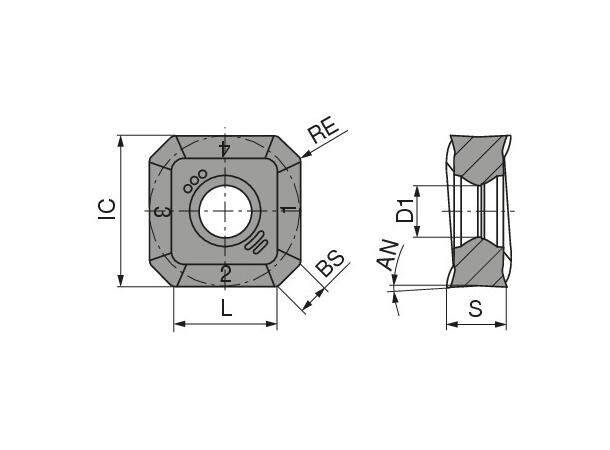 CERATIZIT SOHU 1204ABSR-F50 CTC5240 CARBIDE MILLING INSERT 