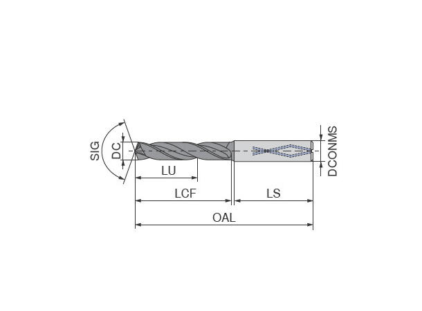 CERATIZIT WTX-TI.13,00.R.3D.IK.HA DPA54 SOLID CARBIDE TWIST DRILL 