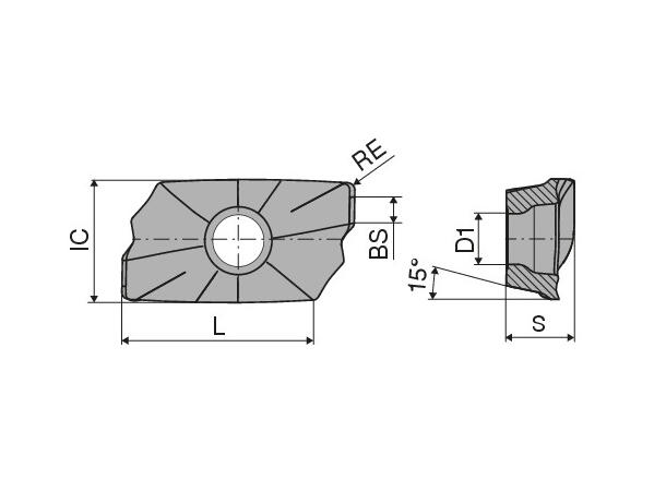 CERATIZIT XDKT 150508ER-F40 CTC5240 CARBIDE MILLING INSERT 