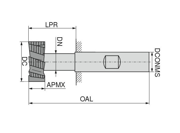 CERATIZIT NF.TN.36,0.16,0.Z6.HB HSS-E T-SLOT MILLING CUTTER 
