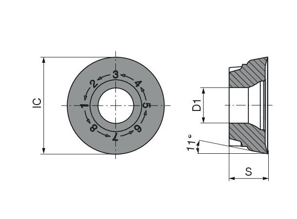 CERATIZIT RPHX 10T3M8FN-27P H216T CARBIDE MILLING INSERT 