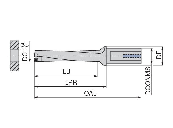 Ceratizit MD900 - ø30 Korthullsbor 5 x D 