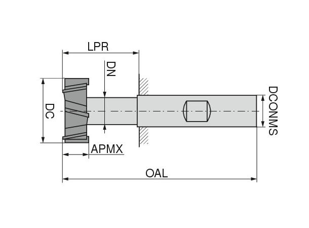 Ceratizit 50240 - 12,5 mm T-Spor fres HSS-Co DIN 851 