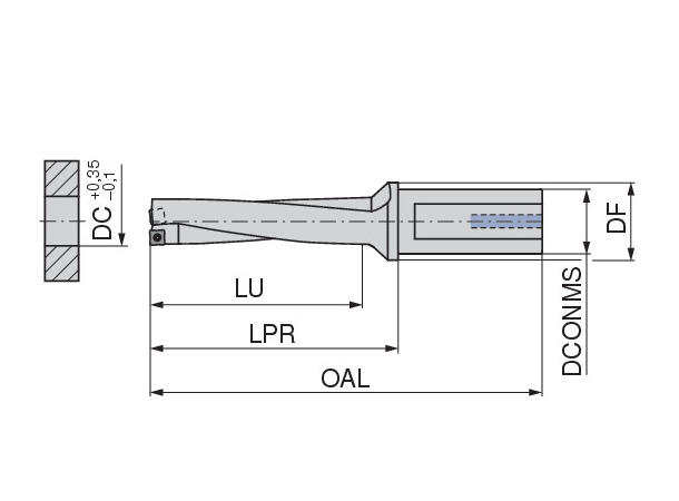 Ceratizit MD900 - ø17 Korthullsbor 4 x D 