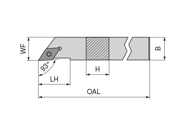 CERATIZIT SDJCR 1212 H07 MAXILOCK S EXTERNAL TOOLHOLDER 