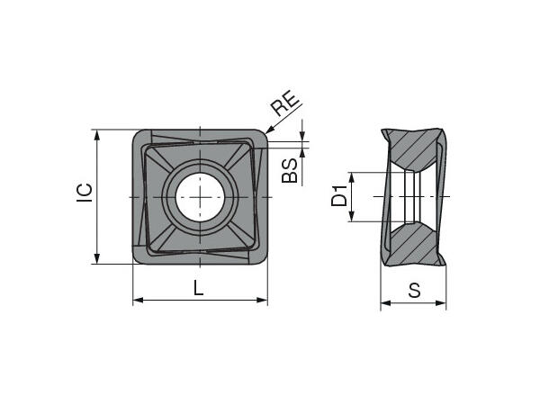 CERATIZIT SNHU 120408ER-F40 CTC5240 CARBIDE MILLING INSERT 