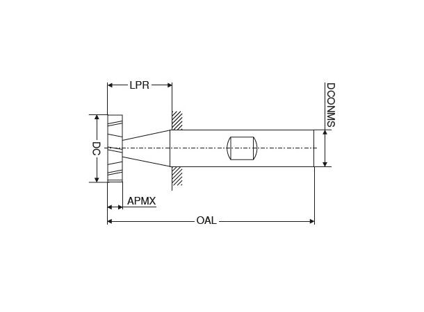 Ceratizit 50234 - 25,5 x 5 mm Woodruff fres HSS-Co DIN 850 