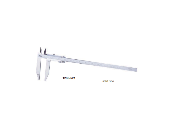 Insize 1236-524 skyvelære 0-500mm M/finjustering, med knivegger, analogt 
