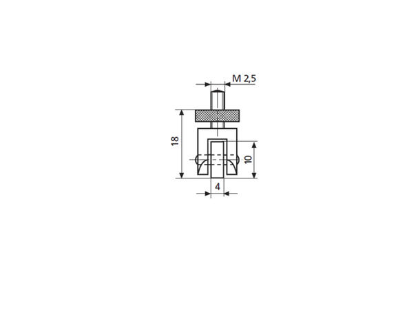 Mahr 4360221 Målespiss med rulle 909B M2,5, L10 mm , R5  - stålspiss 