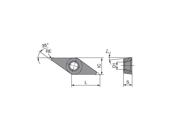 CERATIZIT VCMT 160408EN-SM CTCP135-P CARBIDE TURNING INSERT 