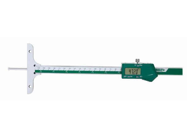 Insize 1148-200 Digital dybdelære 0-200 0.01mm/0.0005" m hullfeste til forlenger 