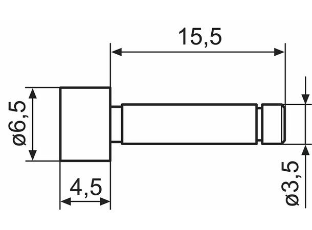 Mahr 4151794 40Ef Plan målespiss 6,5 mm For mikrometer 40EWR-V/40 EWRi-V 