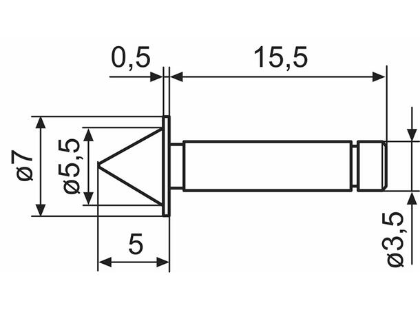 Mahr 4151798 40Ep Målespiss 60° For mikrometer 40EWR-V 