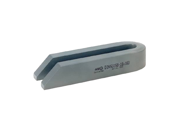 AMF konisk gaffelklemme,for M12-M14 bolt Spor 14 mm, B 38 mm, L 160 mm, H 25 mm 