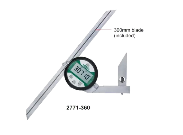 Insize 2771-360 digital vinkelmåler 0-360° 10''/0.005°   nøyaktighet: ±5' 