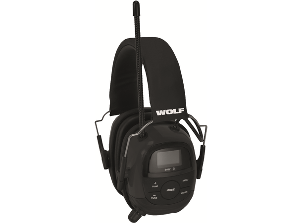 WOLF Headset Pro GEN 2 med DAB + FM, Bluetooth og Mikrofon 
