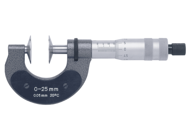 HTG 5052 Tallerken Mikrometer 125-150 mm i Etui - tallerk dia ø25, MOD 0.8-6.0 