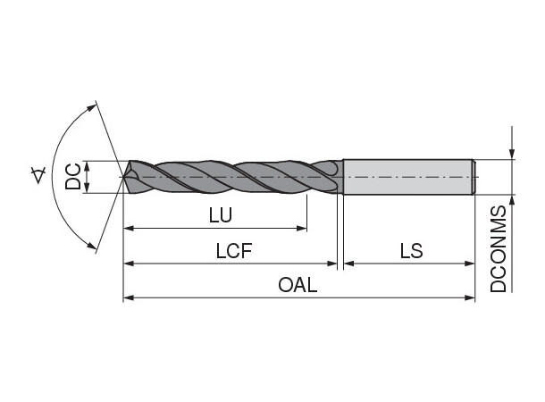 Ceratizit VA.3,25.R.3D.DIN6535.IK.HA TIA SOLID CARBIDE DRILL 