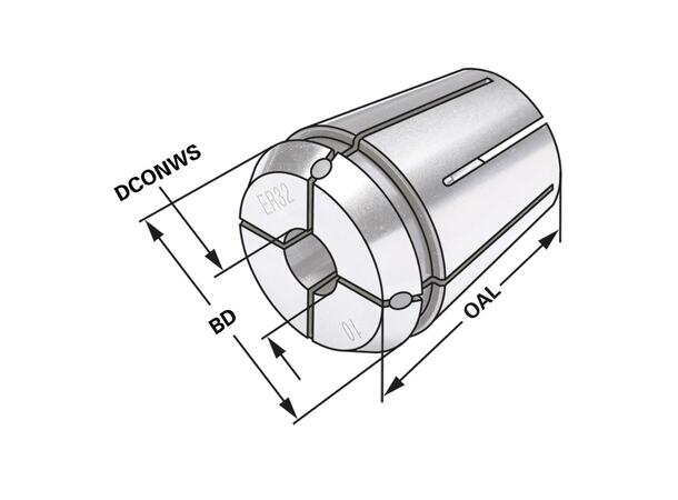 Kemmler 472EA ER40 17,0 mm tett hylse 