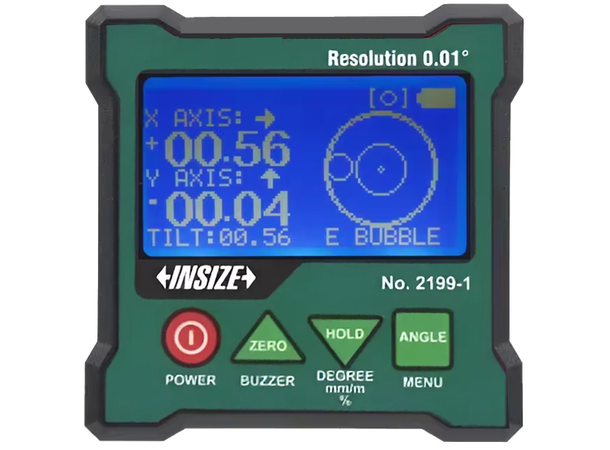 Insize 2199-1 digital gyrovinkelmåler Dobbelakse digitalt vater 